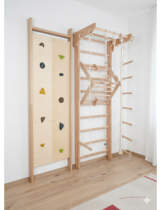Climboo – Kletterwand aus Holz mit Klettergriffen