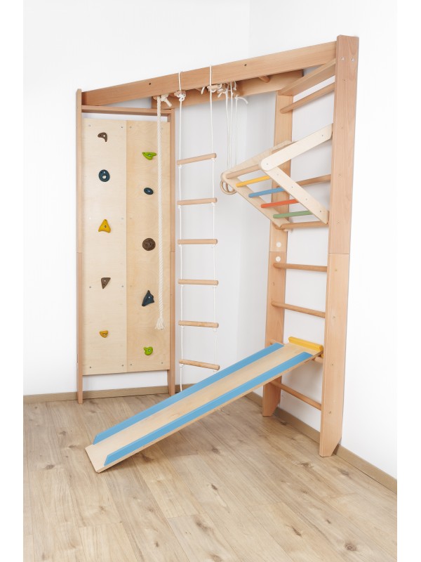Eck-Kletterwand aus Massivholz – Ihr Familiensportbereich für Zuhause Eck-Kletterwand aus Massivholz – Ihr Familiensportbereich für Zuhause