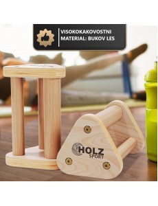 Liegestützgriffe aus Buchenholz für Liegestütze und Calisthenics