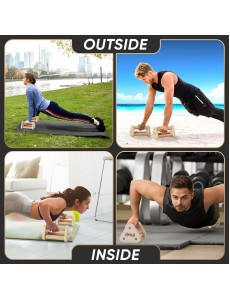 Liegestützgriffe aus Buchenholz für Liegestütze und Calisthenics