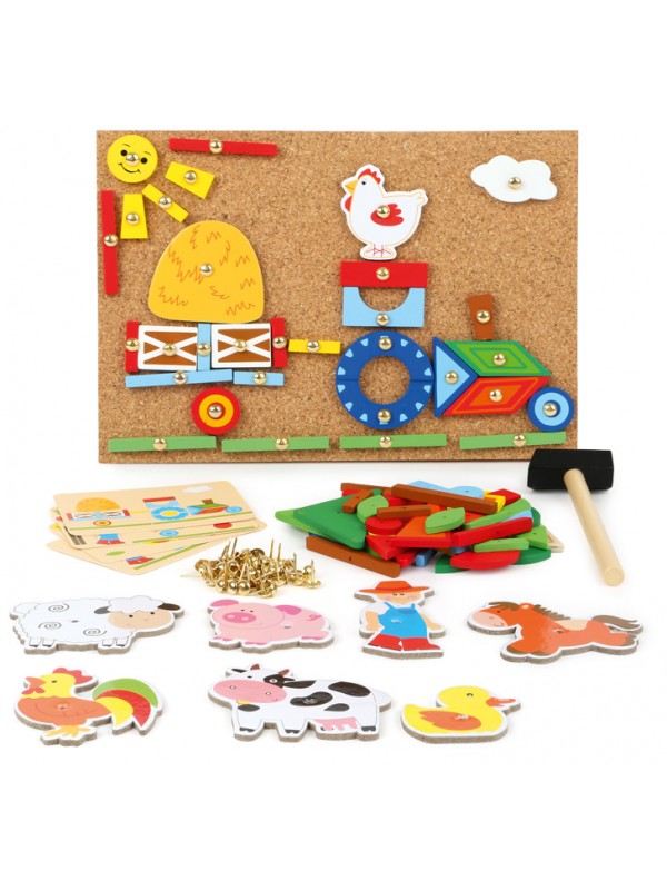 Kreatives Holzspiel – Baustelle oder Einhorn-Märchenwelt
