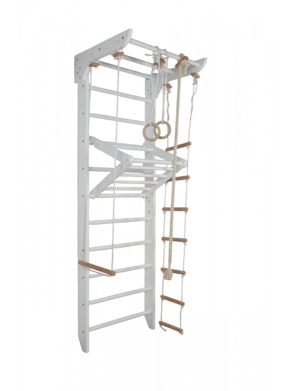 Weißer Kletterleiter mit Zubehör – Trainingsgerät für Kinder & Erwachsene Weißer Kletterleiter mit Zubehör – Trainingsgerät für Kinder & Erwachsene