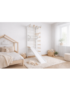 Kinder Kletterwand Weiß – Zertifizierte Holz-Kletterleiter für Zuhause