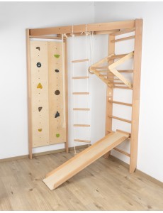 Eck-Kletterwand aus Massivholz – Ihr Familiensportbereich für Zuhause