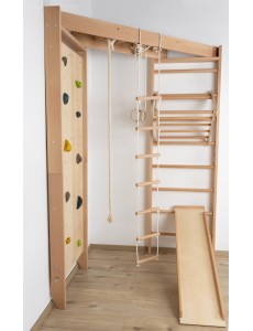 Eck-Kletterwand aus Massivholz – Ihr Familiensportbereich für Zuhause